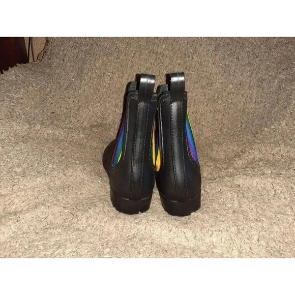 CATHERINE MALANDRINO-Black Matte Rubber-Rainbow Pride Gusset-Sz 40-Excellent - Picture 5 of 7
